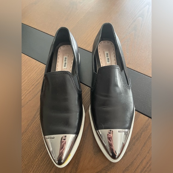 Miu Miu
Metal-Toe Leather Skate Shoes 40.5 - Picture 3 of 11